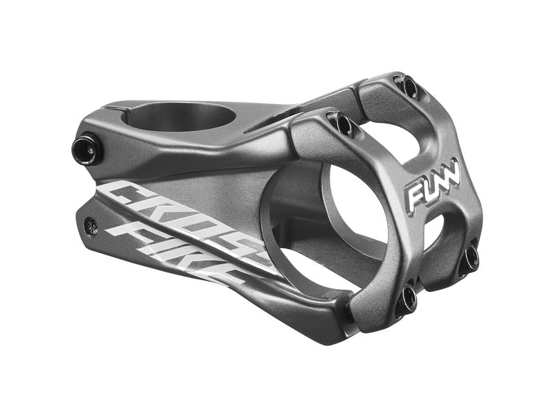 Funn Crossfire Mountain Bike Stem with 31.8mm Bar Clamp - Durable and Lightweight Alloy Bicycle Stem for Mountain Bike and BMX Bike, Length 50mm stem (Gray) - Image 1
